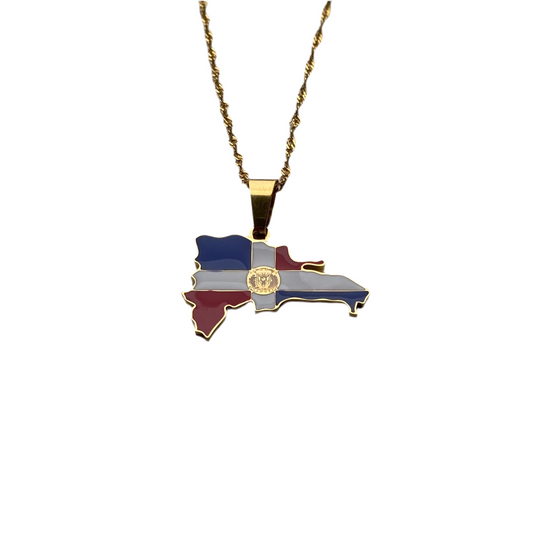 Dominican Republic Necklace - Flag