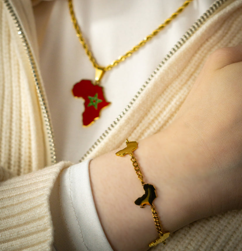 Africa Map Bracelet