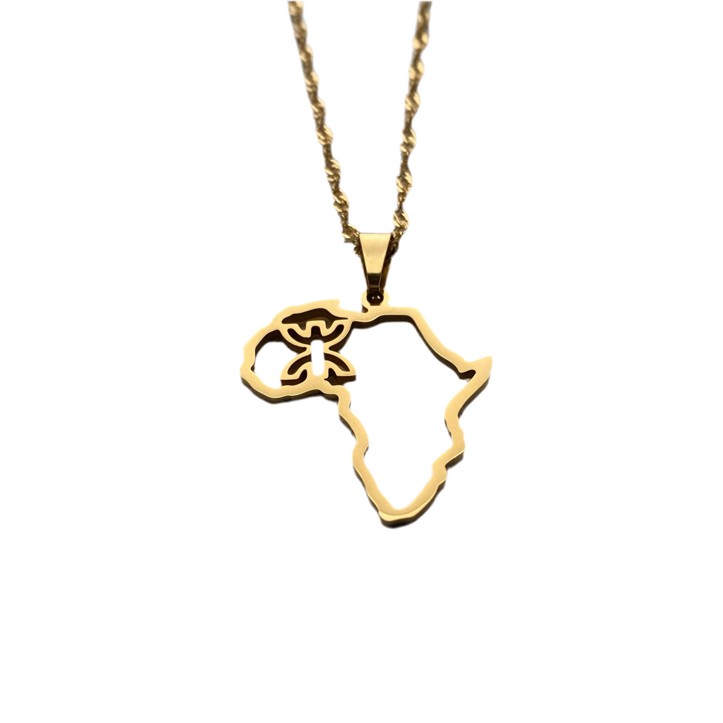 Amazigh Necklace - Africa Outline