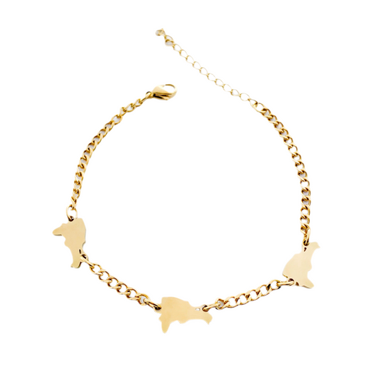 Dominican Republic Map Bracelet