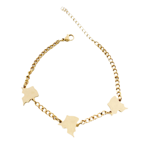 DRC Congo Map Bracelet