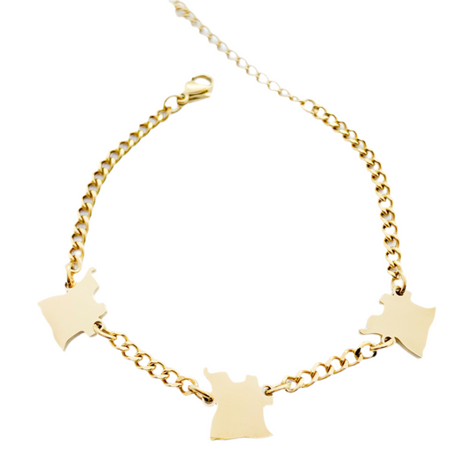 Angola Map Bracelet