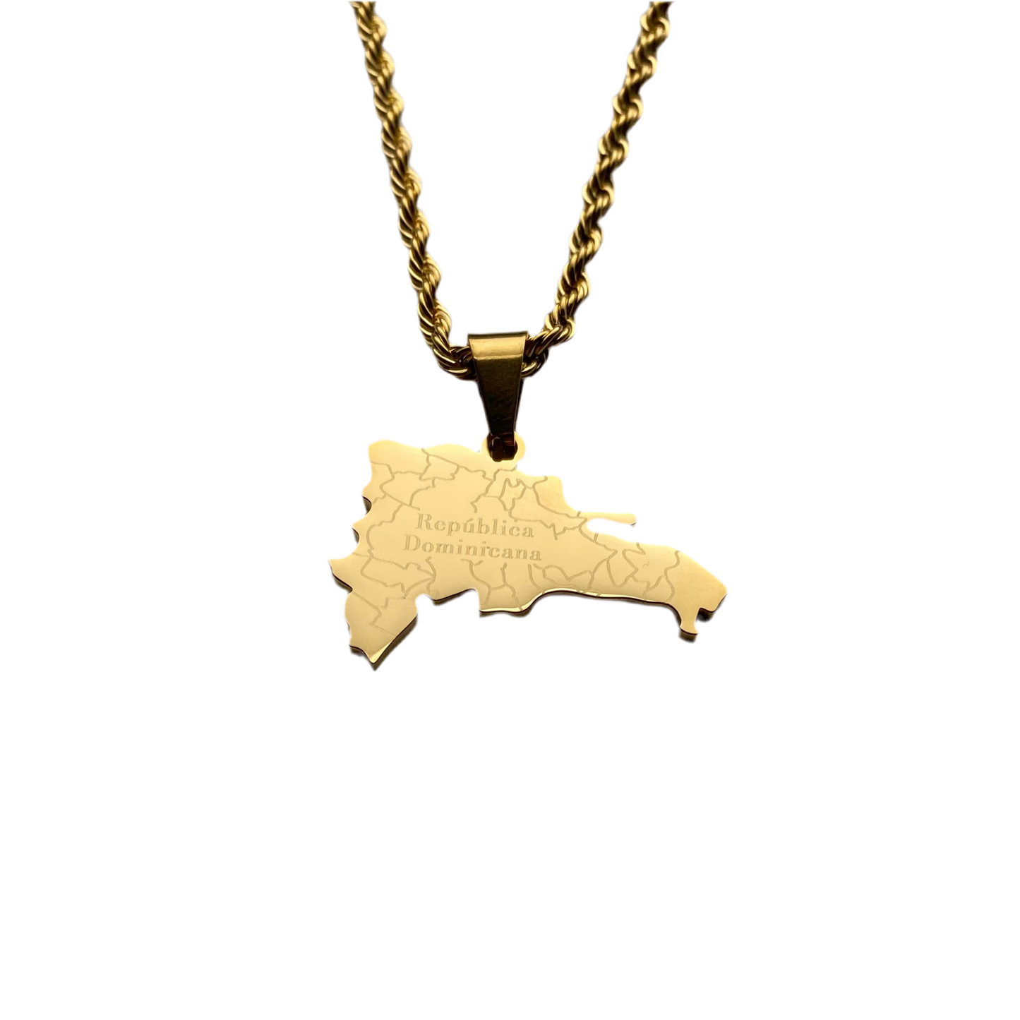 Dominican Republic Necklace - Map