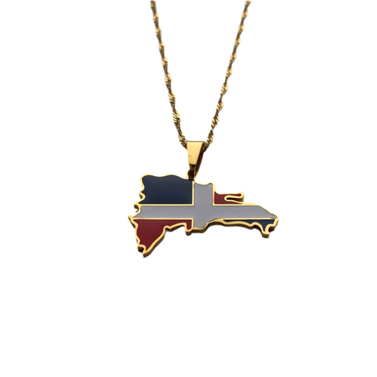 Clearance Dominican Republic Necklace - Flag