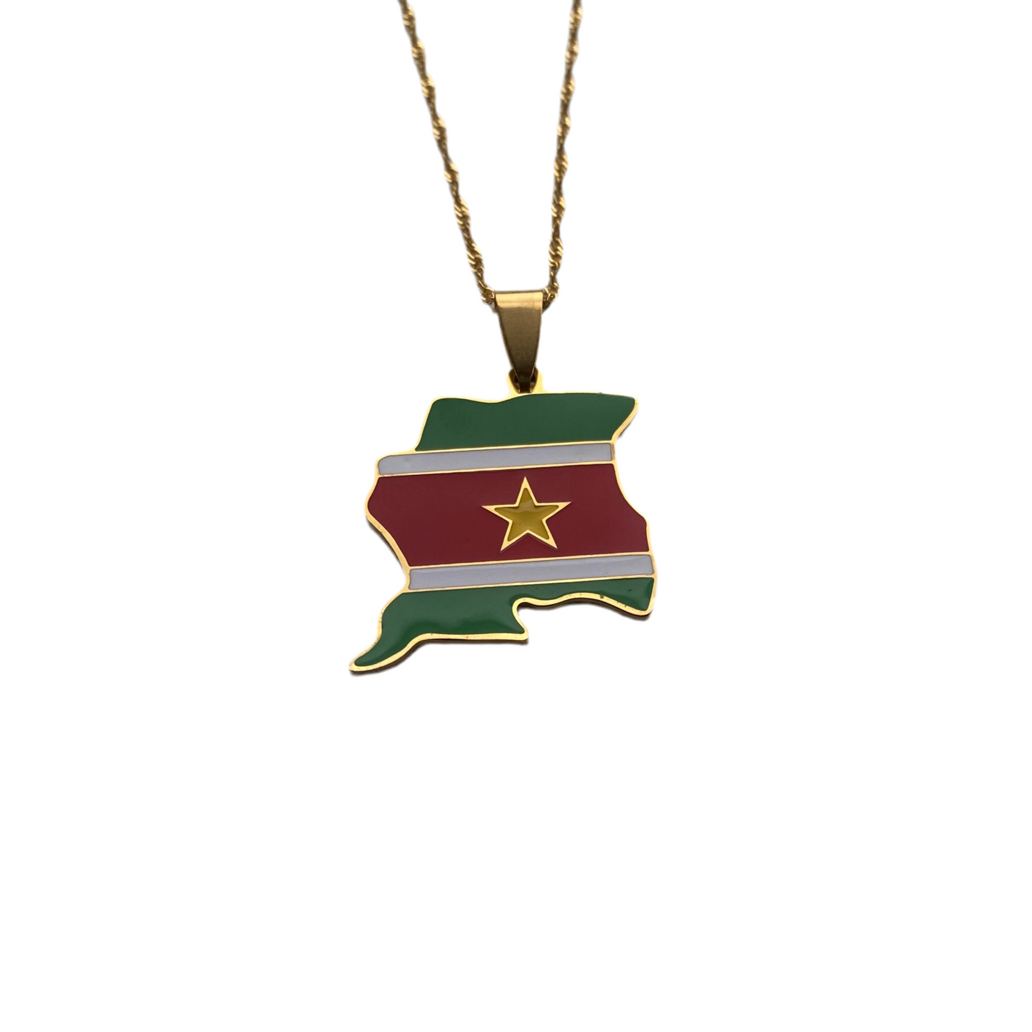 BESCHADIGDE Suriname Ketting - Vlag