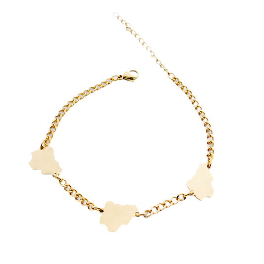 Nigeria Map Bracelet