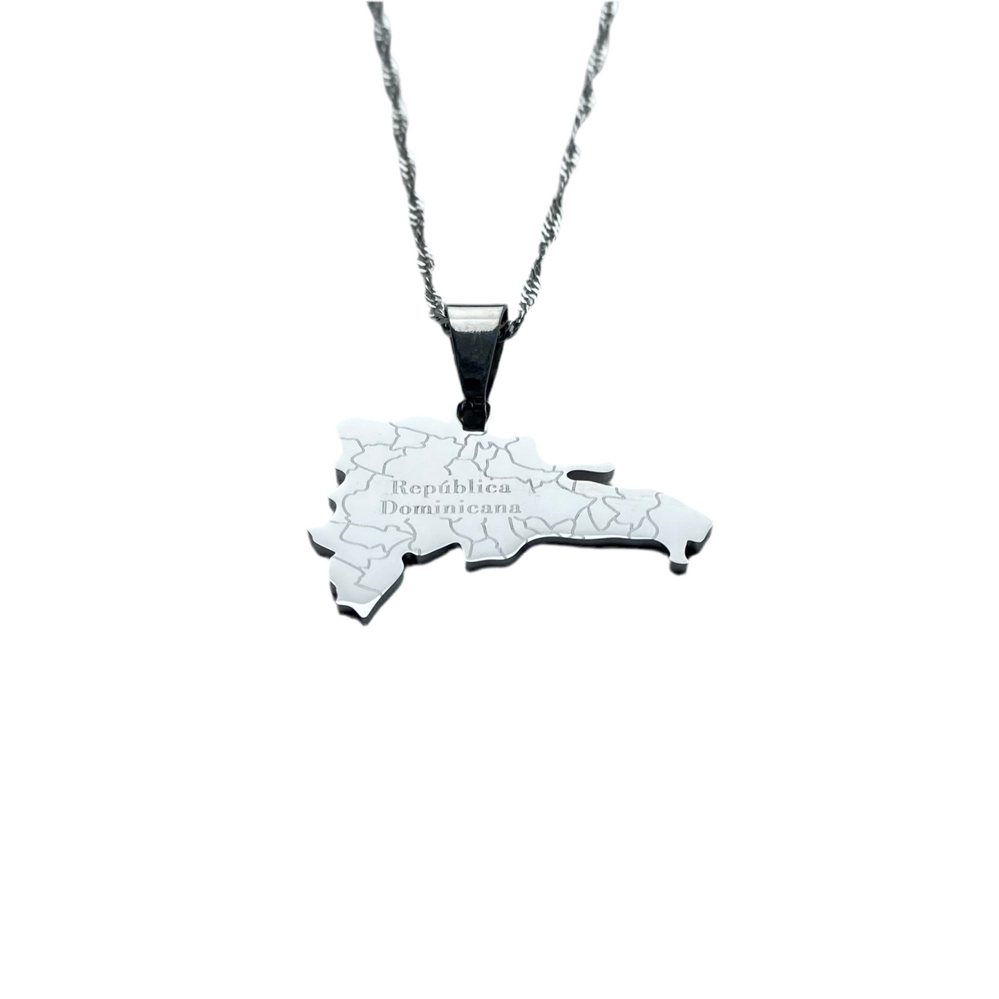 Dominican Republic Necklace - Map