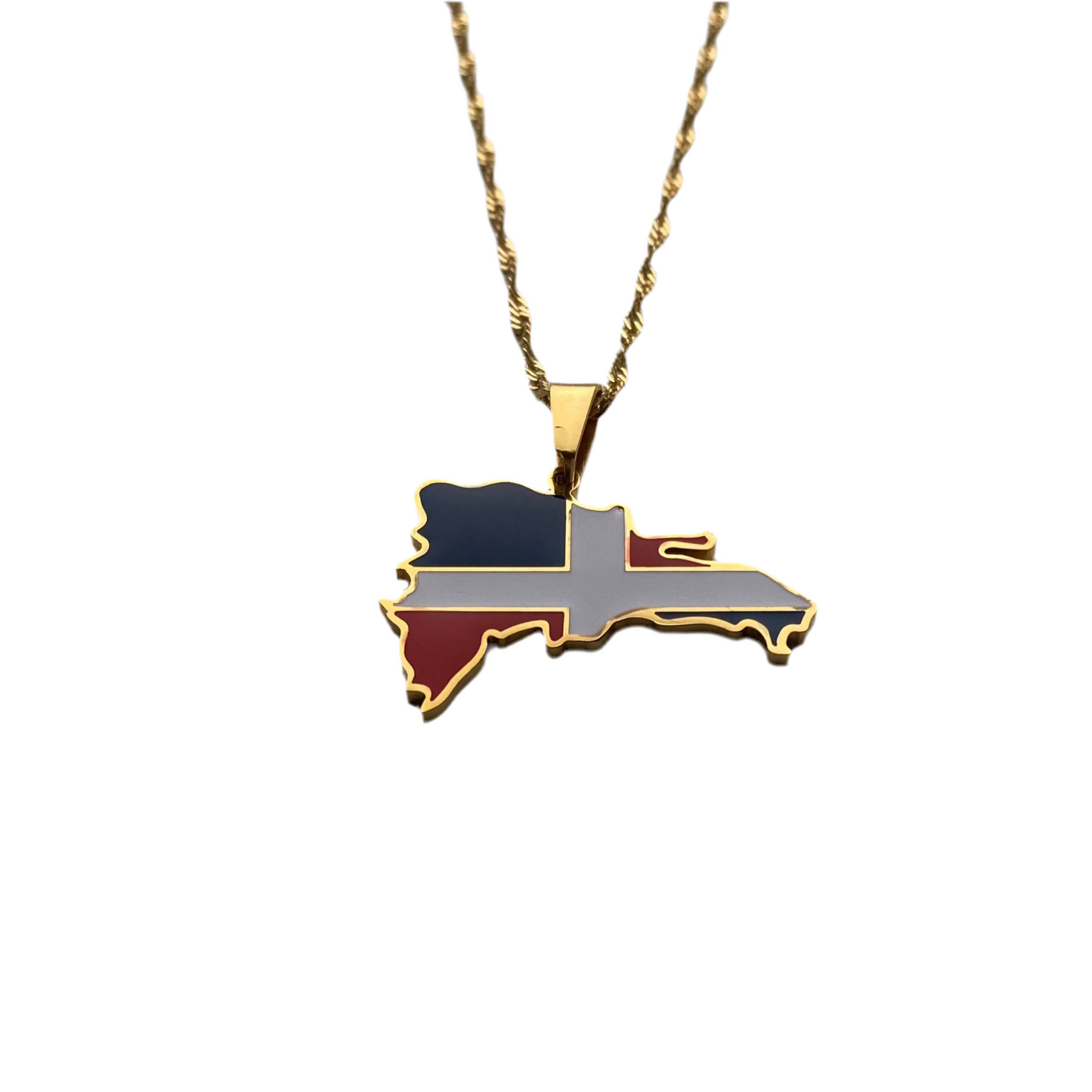 Dominican Republic Necklace - Flag