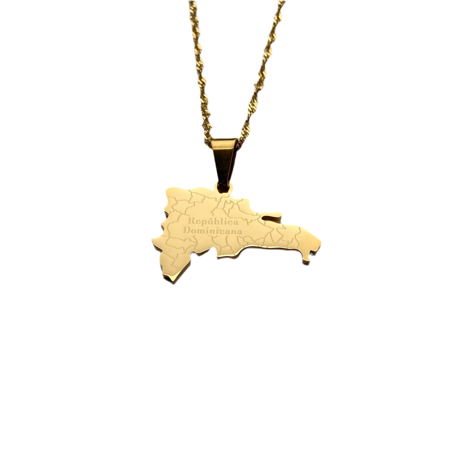 Dominican Republic Necklace - Map