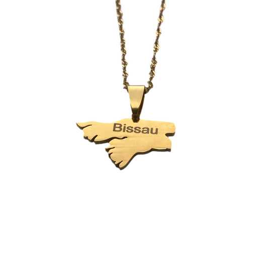 Guinea Bissau Necklace - Map