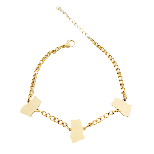 Ghana Map Bracelet